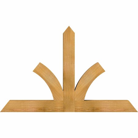 Ekena Millwork Richland Rough Sawn Timber Gable Bracket, Western Red Cedar, 48"W x 30"H x 4"D x 4"F, 15/12 Pitch GBW048X30X0404RIC00RWR